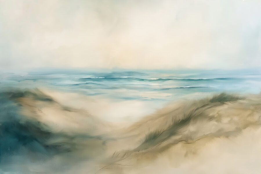 Pintura de una playa Pintura de una playa