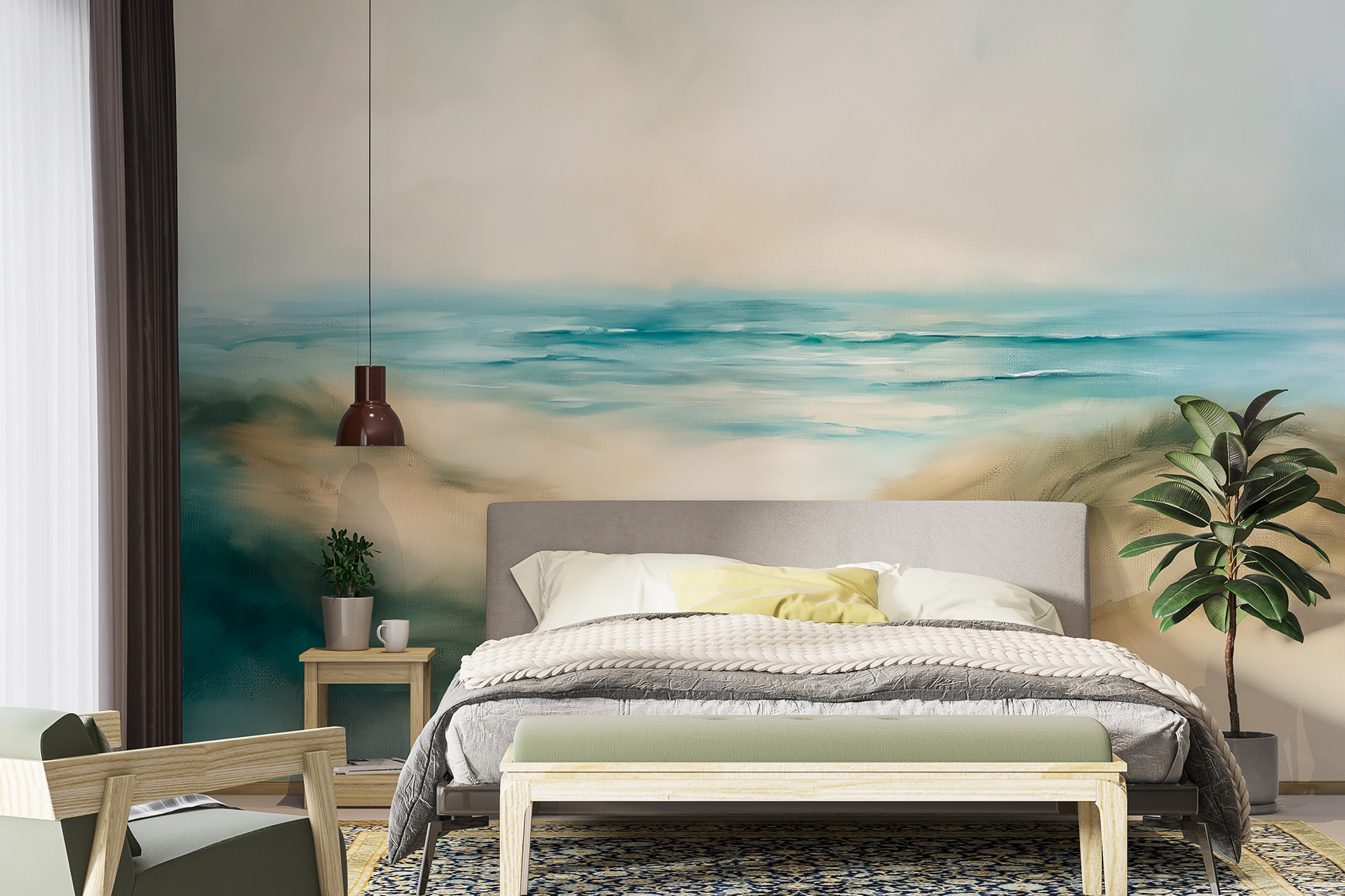 Painting of a beach
