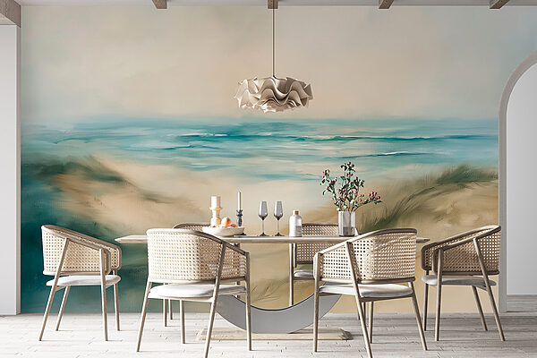 Pintura de una playa Pintura de una playa