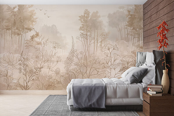 Paisaje brumoso con árboles y plantas w08142pib67r 600x400 - Paisaje brumoso con árboles y plantas