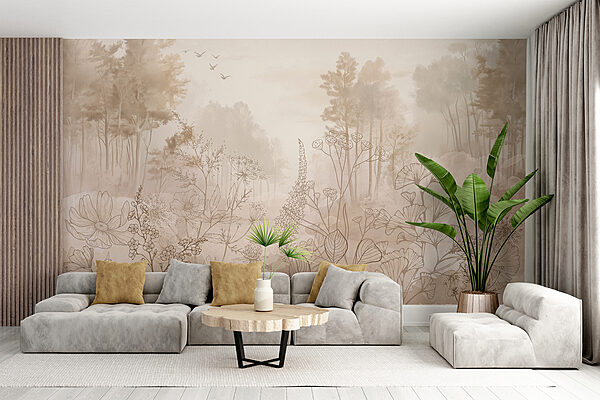 Paisaje brumoso con árboles y plantas w08142pig17r 600x400 - Paisaje brumoso con árboles y plantas