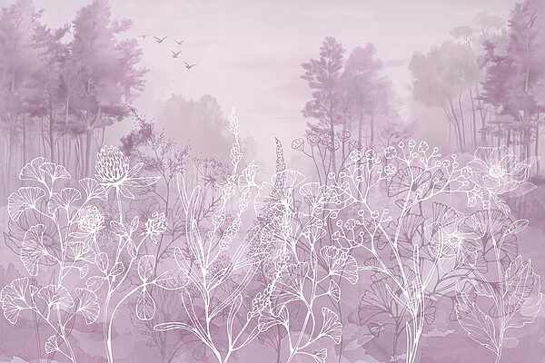 Dibujo de un bosque Dibujo de un bosque