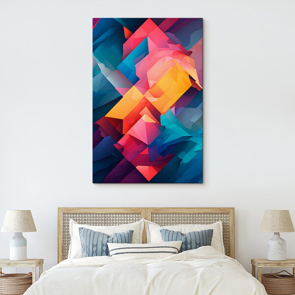 Colorful background with many triangles