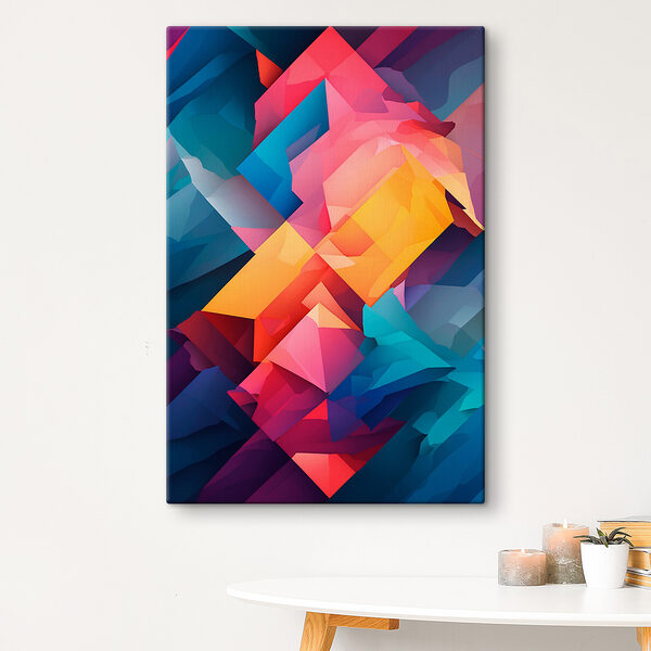 Colorful background with many triangles