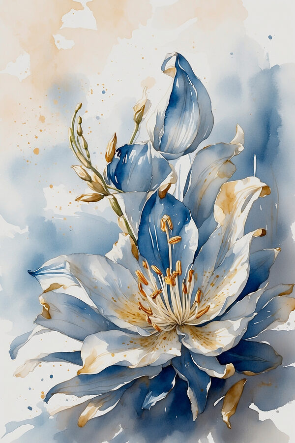 Watercolor of a flower Watercolor of a flower