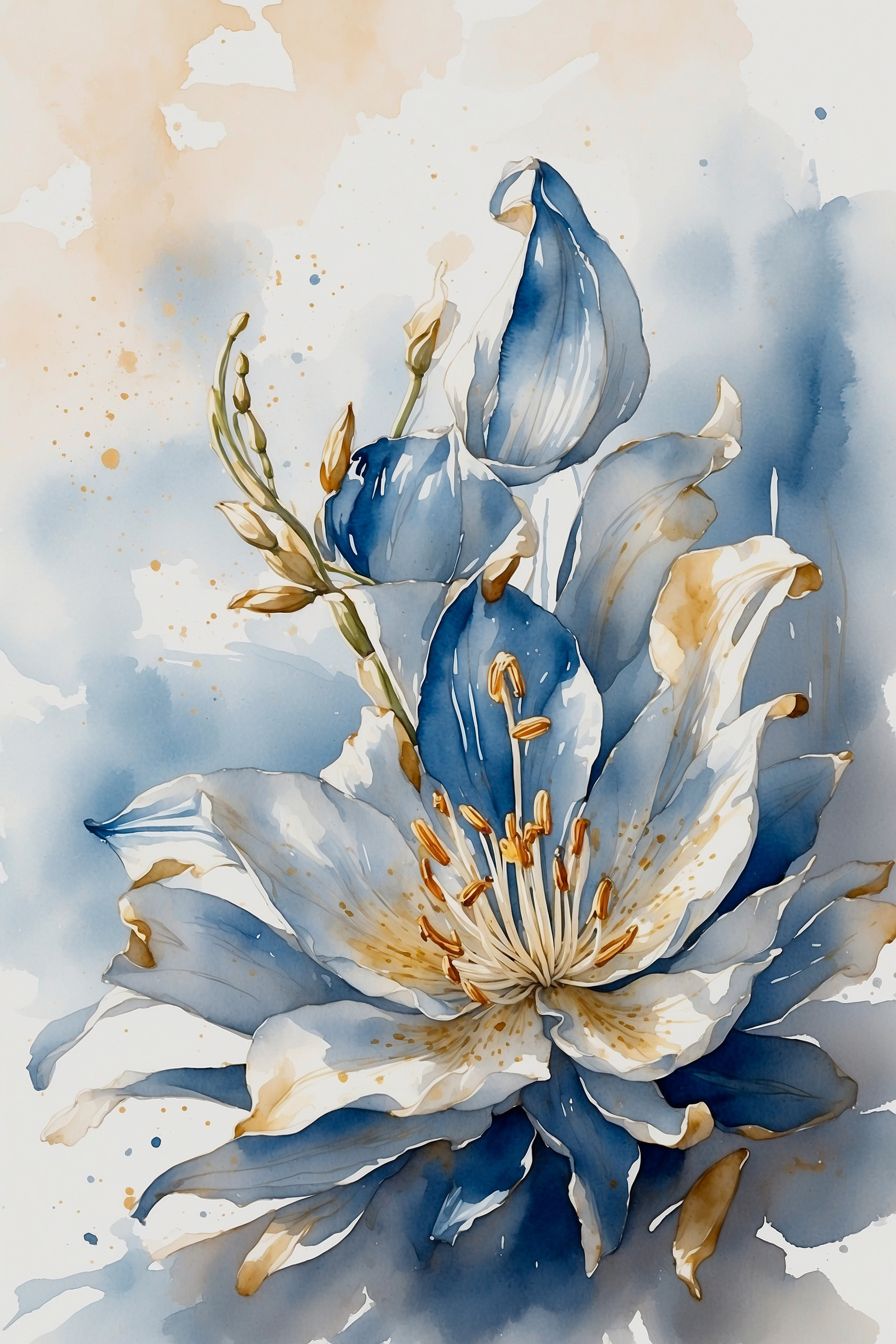 Watercolor of a flower Watercolor of a flower