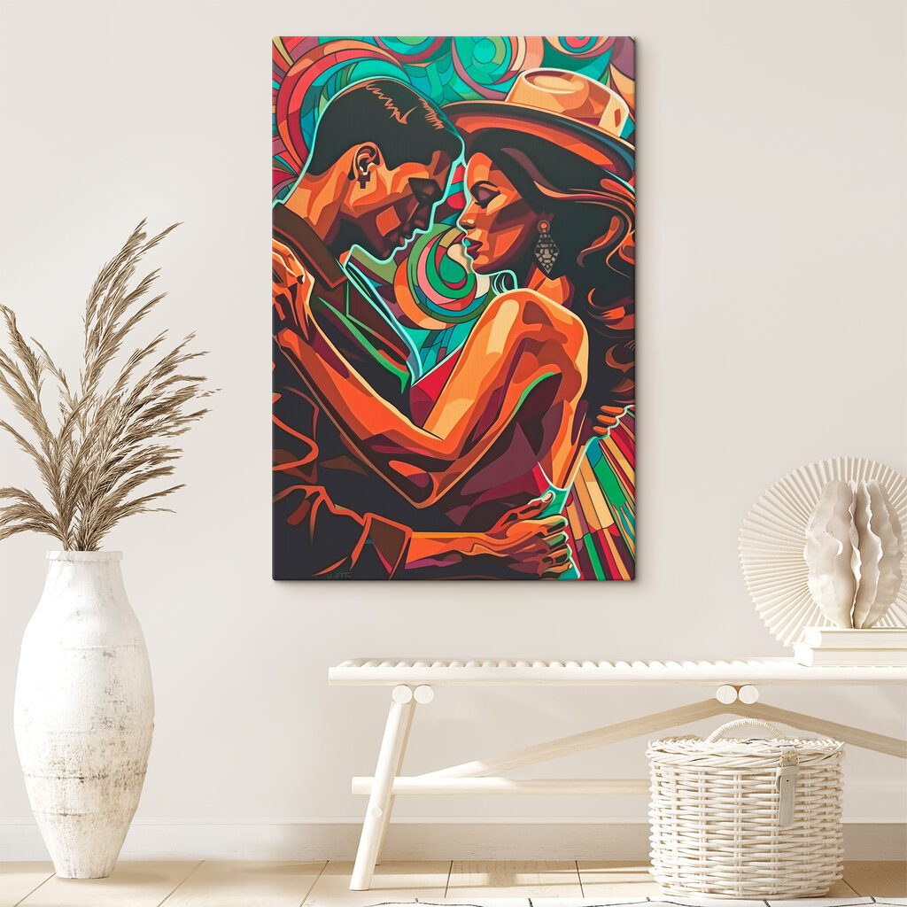 Man and woman dancing