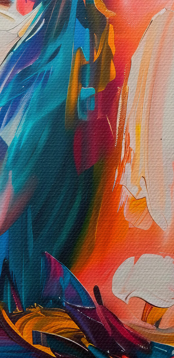 Painting of a woman's face Painting of a woman's face