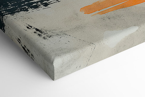 Black and orange paint on a white surface Black and orange paint on a white surface
