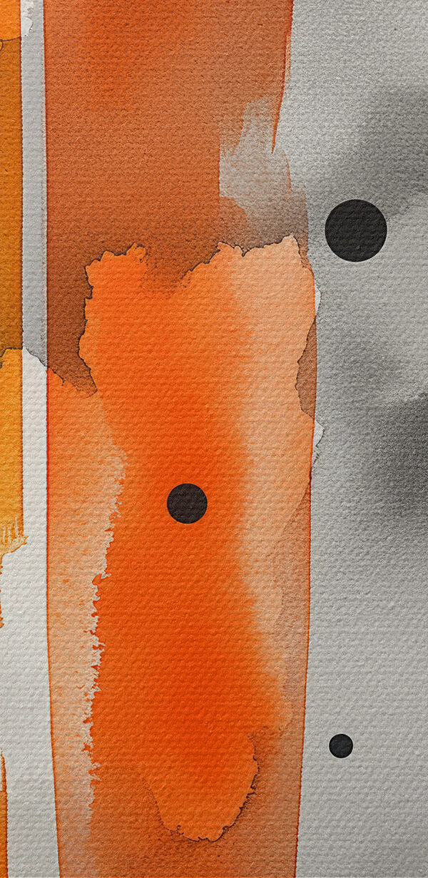 Black and orange stripes and dots