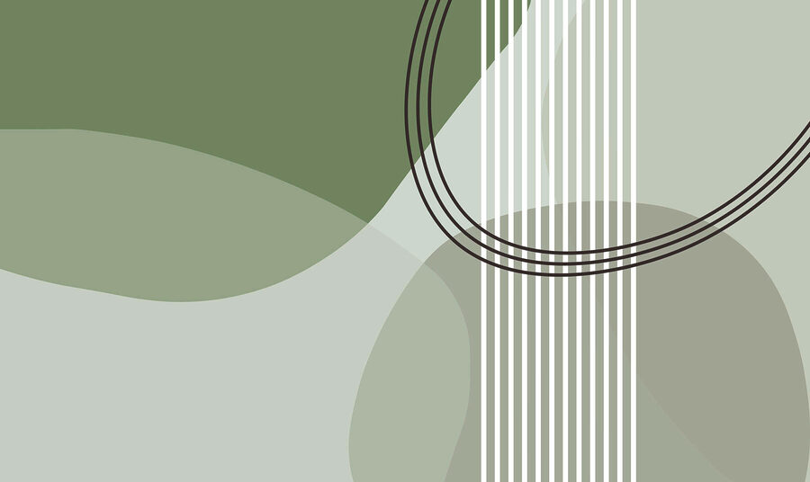 Fondo verde y blanco con líneas y círculos