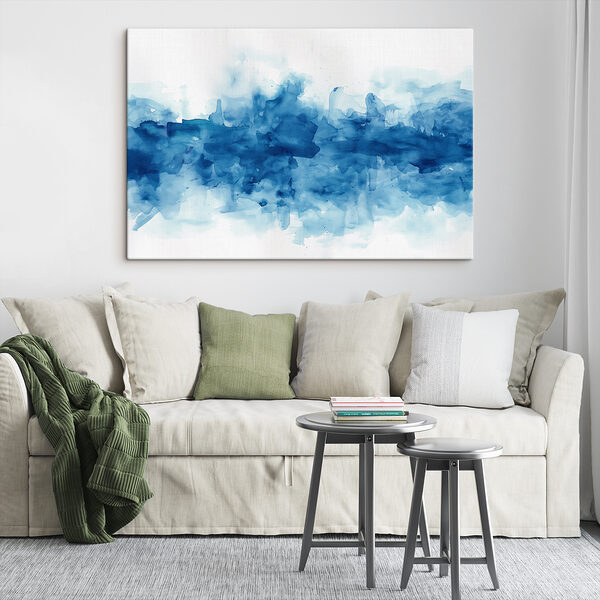 Blue and white watercolor