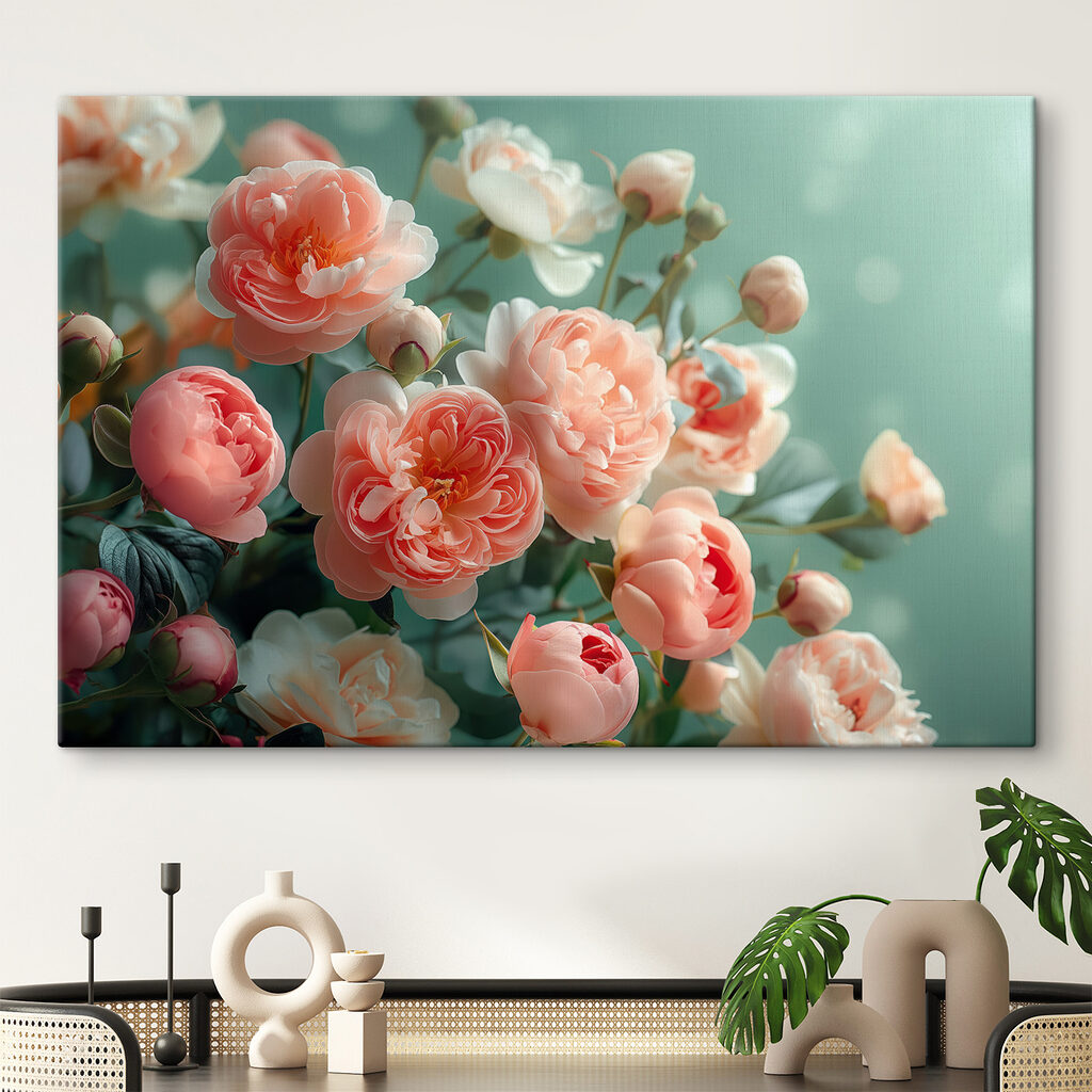Group of pink and white flowers
