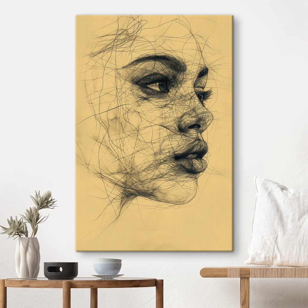 Drawing of a woman's face Drawing of a woman's face