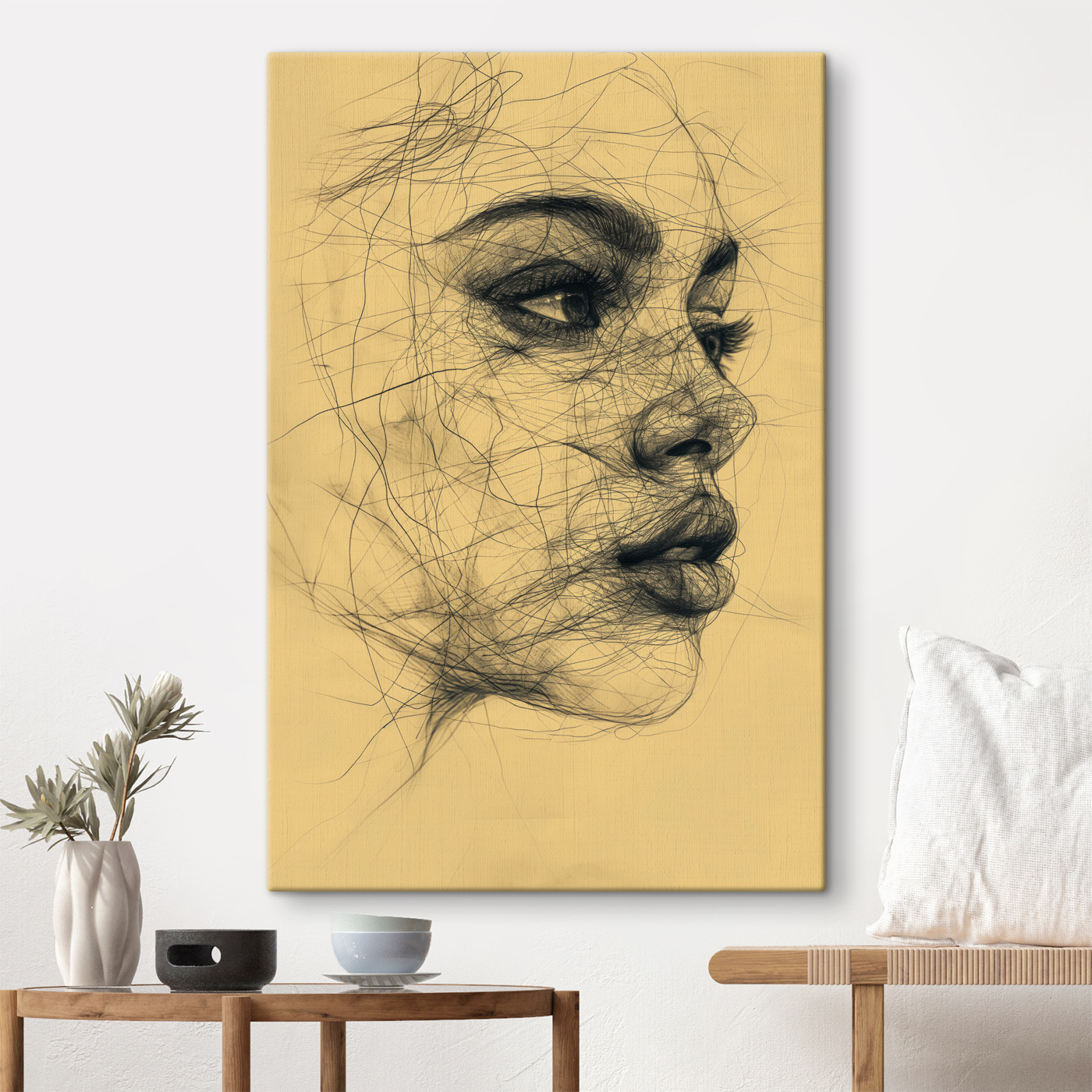 Drawing of a woman's face Drawing of a woman's face