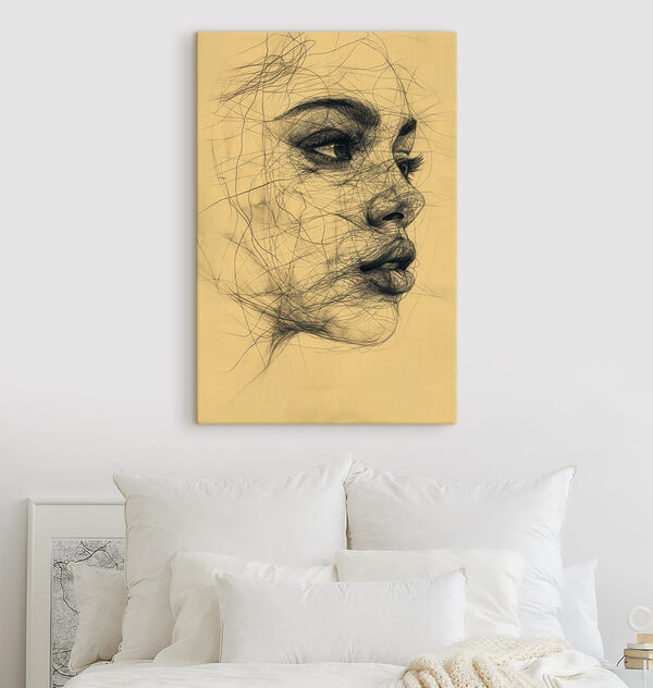 Drawing of a woman's face Drawing of a woman's face