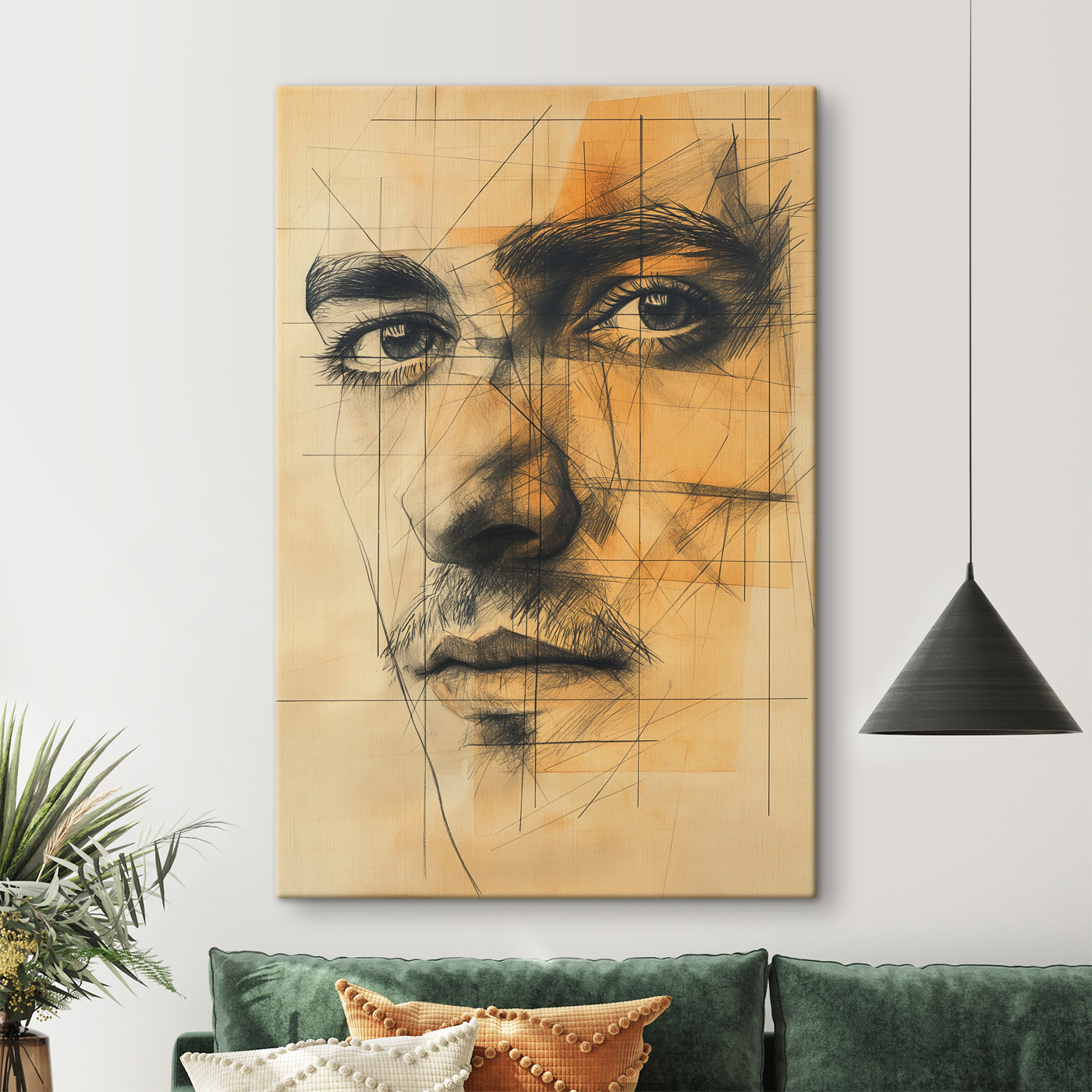 Drawing of a man's face Drawing of a man's face