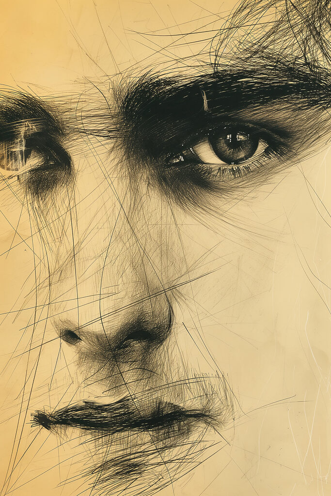 Close up of a man's face