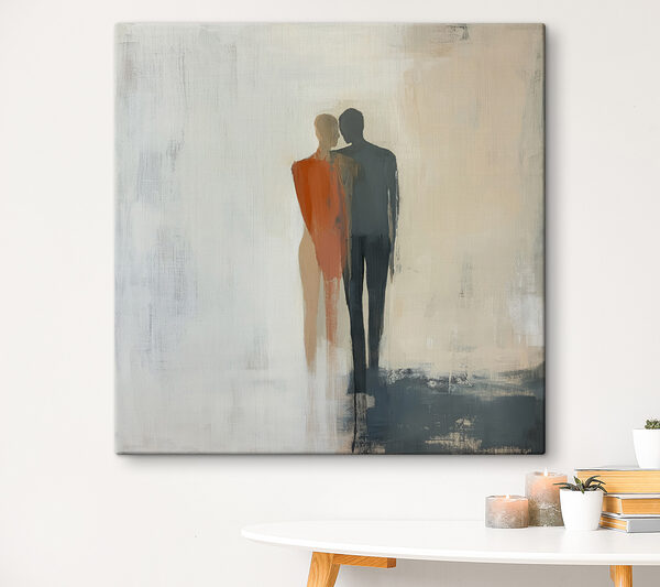 Painting of a couple of people Painting of a couple of people