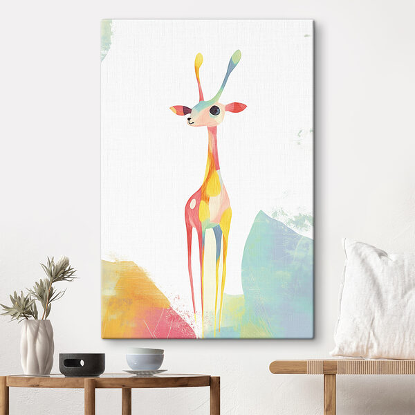 Cartoon giraffe with long horns Cartoon giraffe with long horns