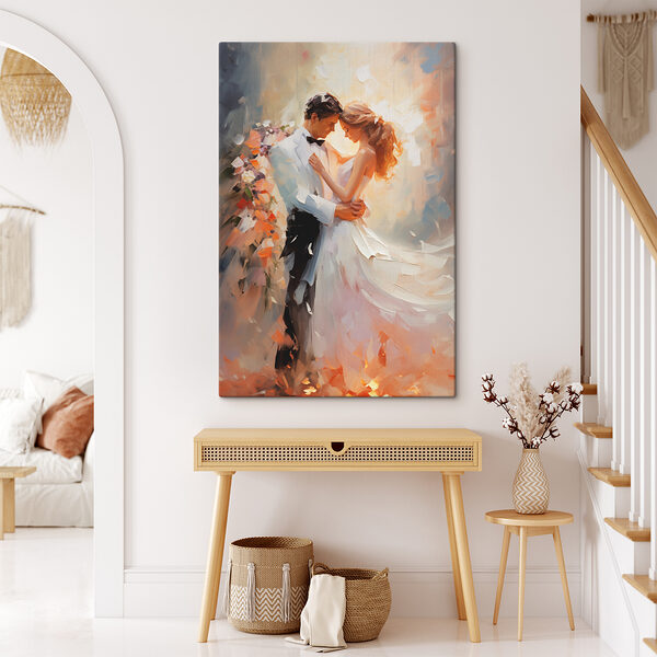 Painting of a man and woman dancing Painting of a man and woman dancing