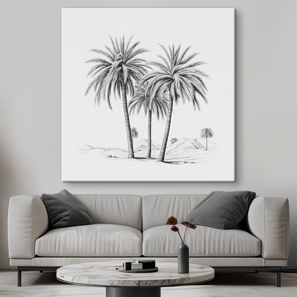 Group of palm trees in a desert Group of palm trees in a desert