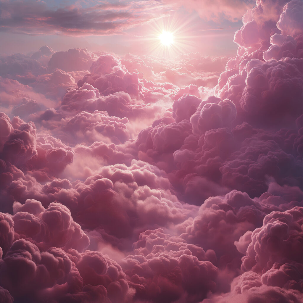 Pink clouds and the sun Pink clouds and the sun
