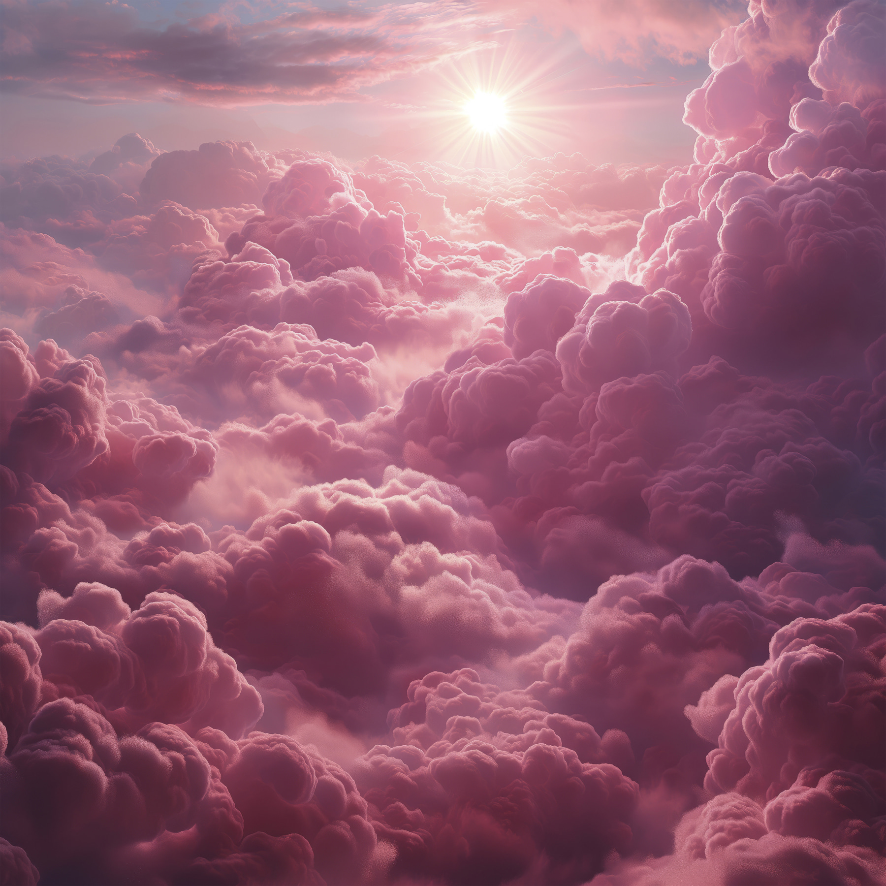 Pink clouds and the sun Pink clouds and the sun