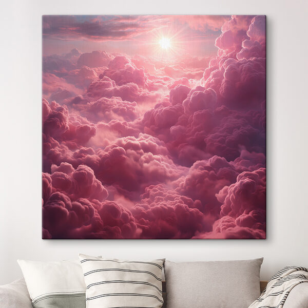 Nubes rosadas y el sol Cuadros Nubes rosadas y el sol