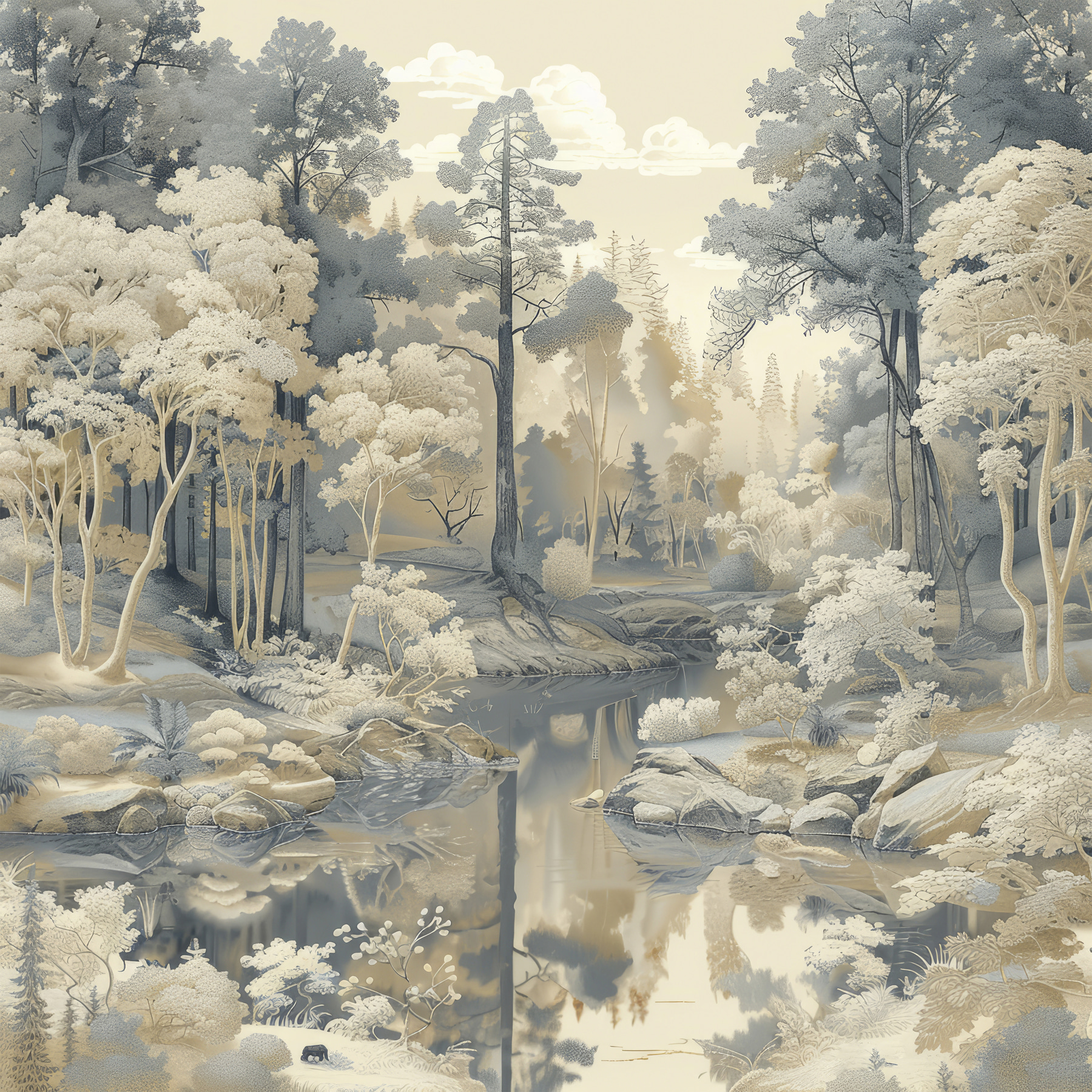 River running through a forest