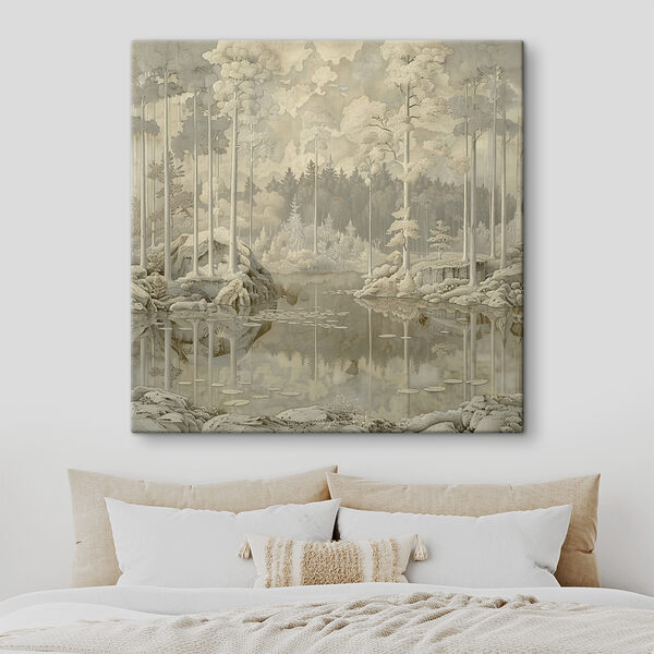 Cuadros Cuadro de un bosque y un lago (SKU: s39975) Cuadros Cuadros Cuadro de un bosque y un lago (SKU: s39975)