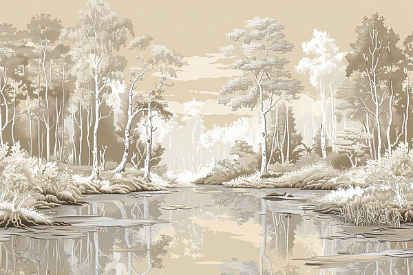 River with trees and plants