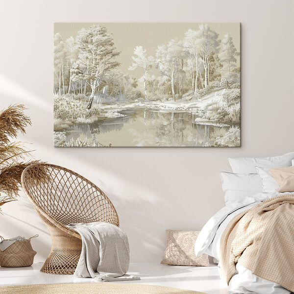 Cuadros Río con árboles y nieve (SKU: s39979) Cuadros Cuadros Río con árboles y nieve (SKU: s39979)