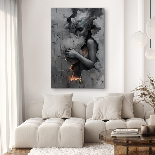 Cuadros Mujer con la cara pegada a la pared (SKU: s39994) Cuadros Cuadros Mujer con la cara pegada a la pared (SKU: s39994)