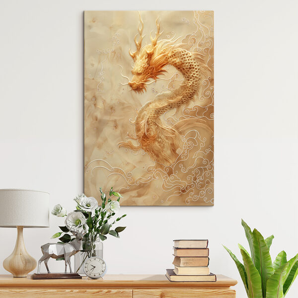 Cuadros Majestuoso dragón entre nubes arremolinadas (SKU: s39998) Cuadros Cuadros Majestuoso dragón entre nubes arremolinadas (SKU: s39998)