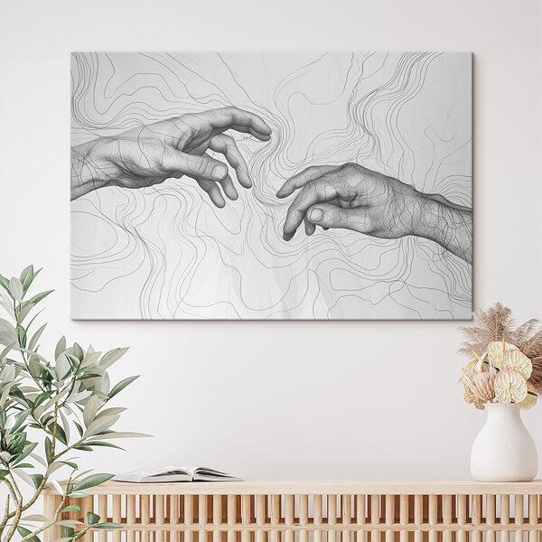 Cuadros Dibujo de unas manos que se tocan (SKU: s39999) Cuadros Cuadros Dibujo de unas manos que se tocan (SKU: s39999)