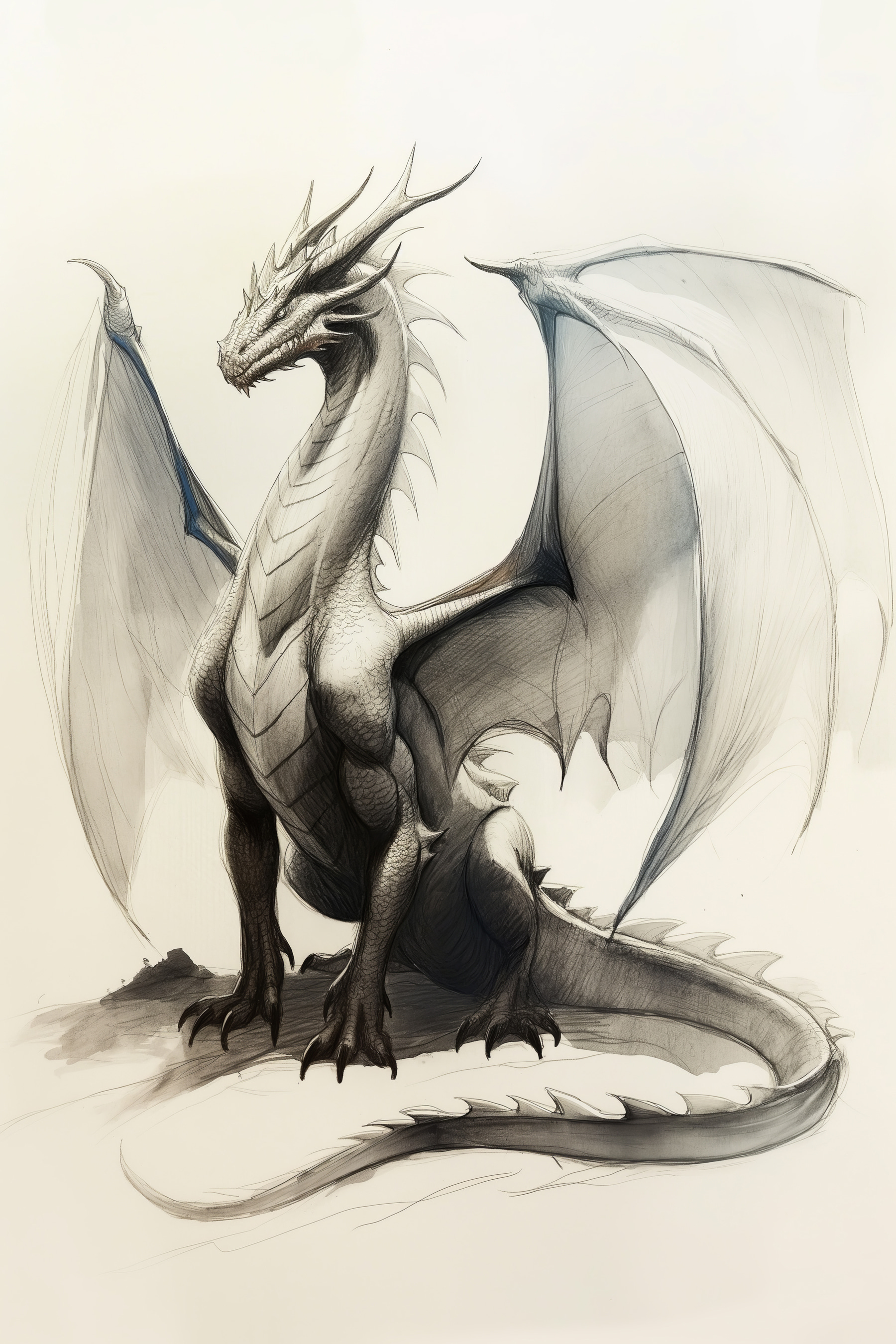 Drawing of a dragon Drawing of a dragon