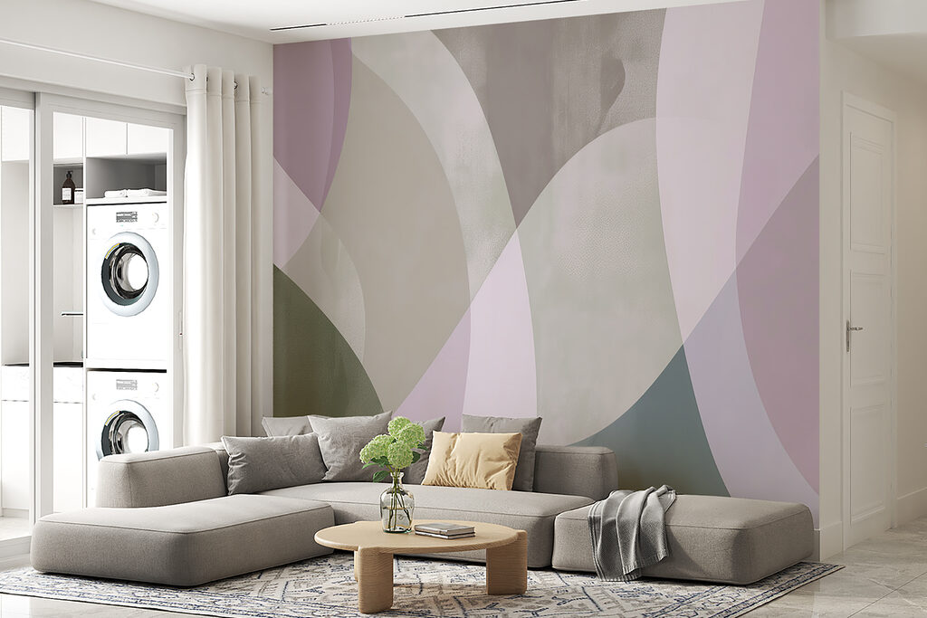 Colorful pattern with circles and lines