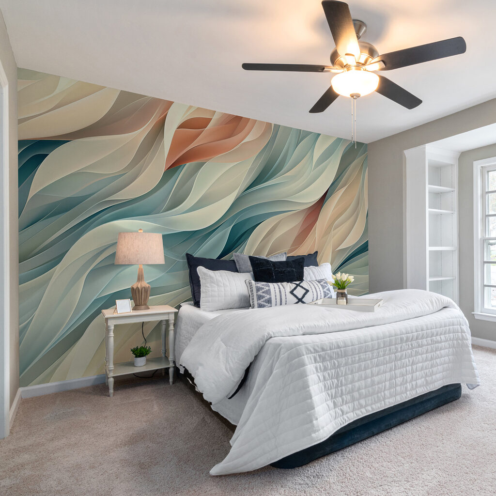 Colorful waves in a pattern