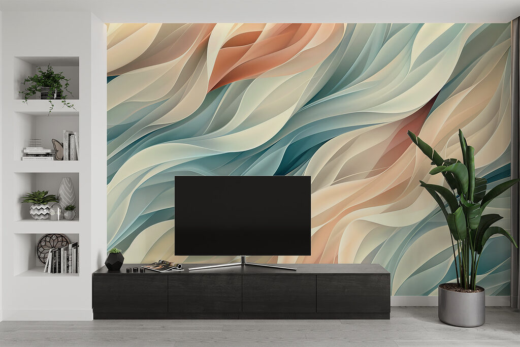 Colorful waves in a pattern
