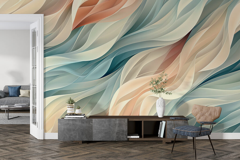 Colorful waves in a pattern