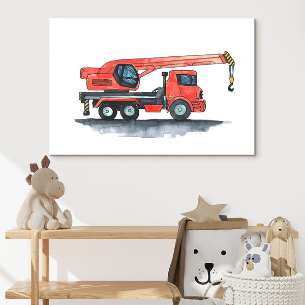 Watercolor of a red truck Watercolor of a red truck