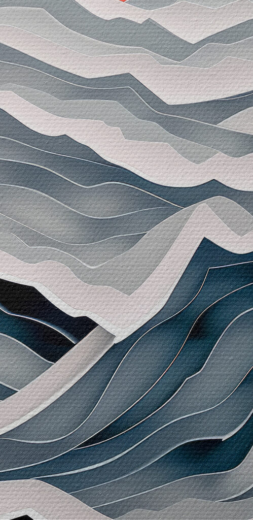 Paper cut out of mountains Paper cut out of mountains