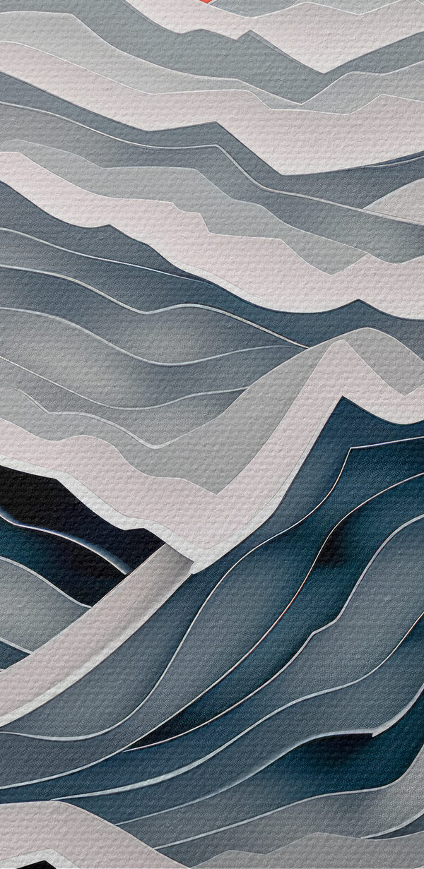 Paper cut out of mountains Paper cut out of mountains