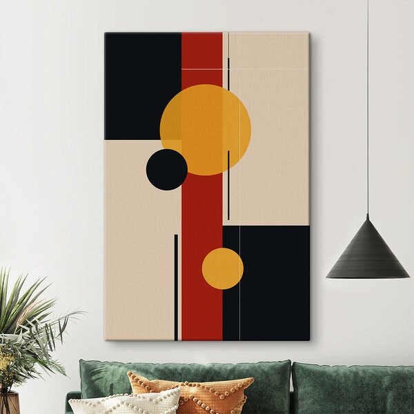 Obra de arte colorida con círculos y líneas Cuadros Obra de arte colorida con círculos y líneas