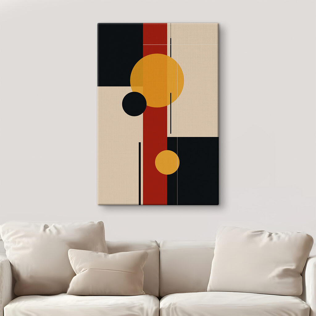 Colorful art piece with circles and lines Colorful art piece with circles and lines