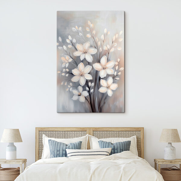 Painting of white flowers
