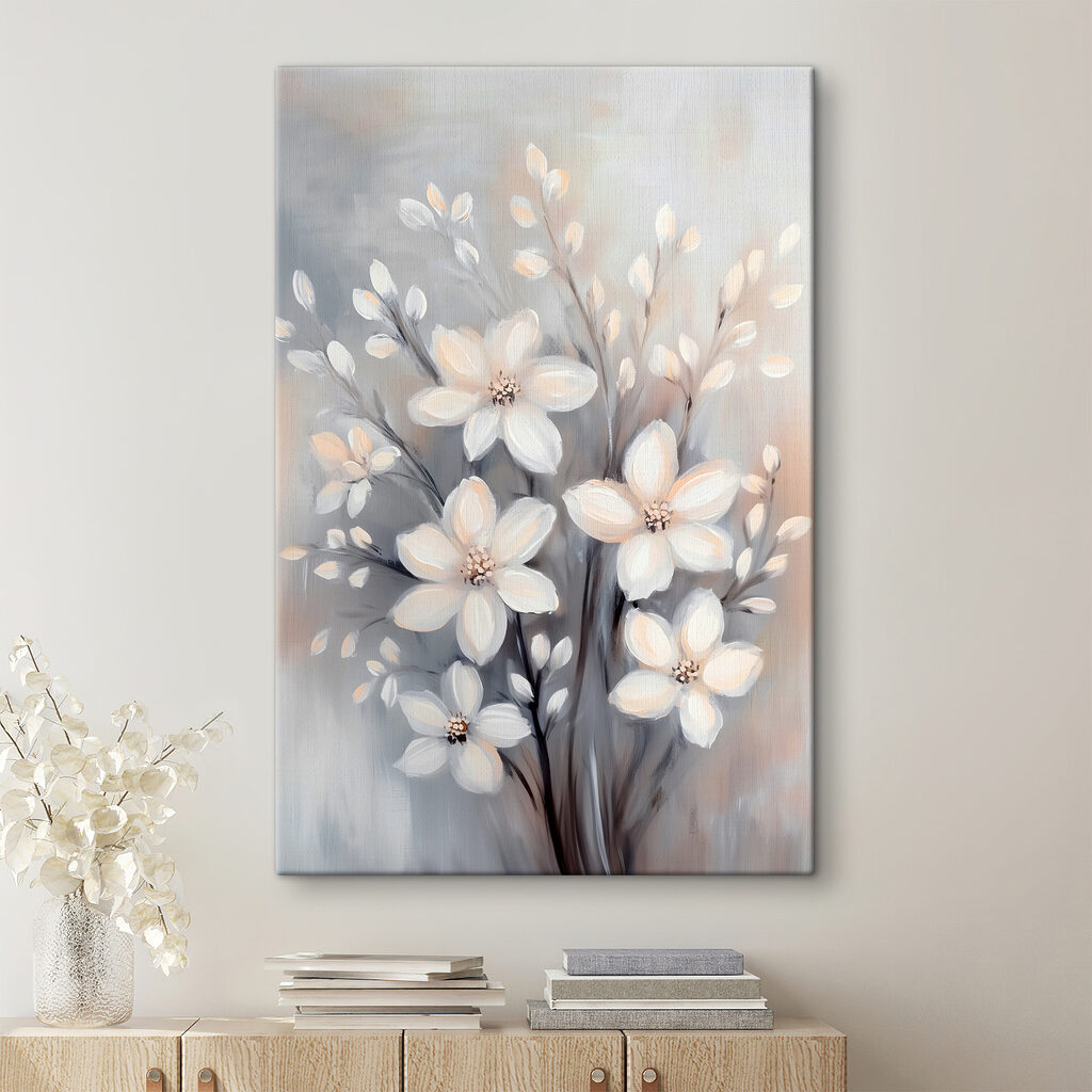 Painting of white flowers