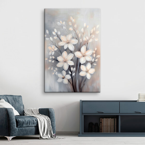 Painting of white flowers