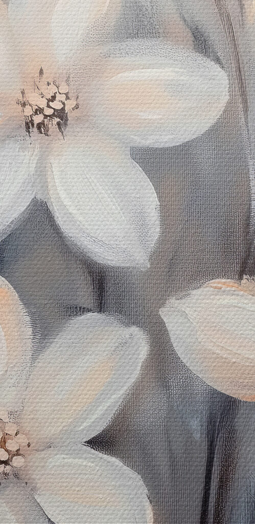 Painting of white flowers